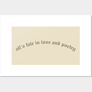 All's Fair In Love And Poetry Posters and Art